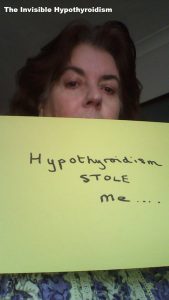 'Hypothyroidism stole me...'
