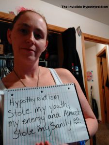 'Hypothyroidism stole my youth, my energy and almost stole my sanity'