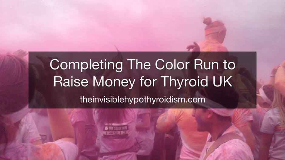 Completing The Color Run to Raise Money for Thyroid UK