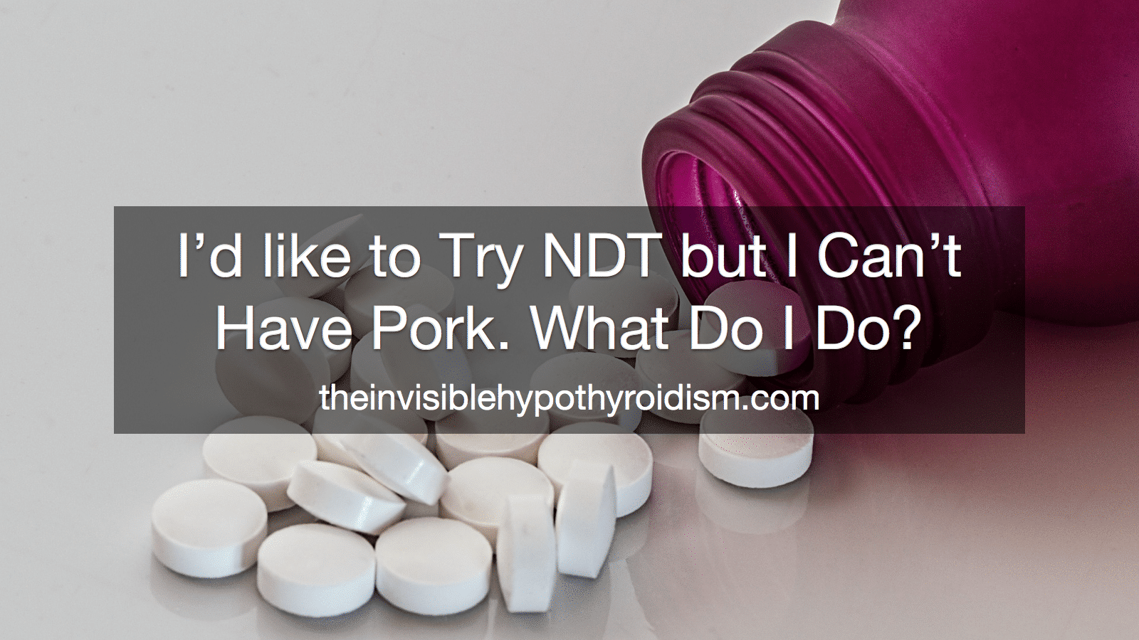 I'd like to Try NDT but I'm Vegetarian/Can't Have Pork. What Do I Do?