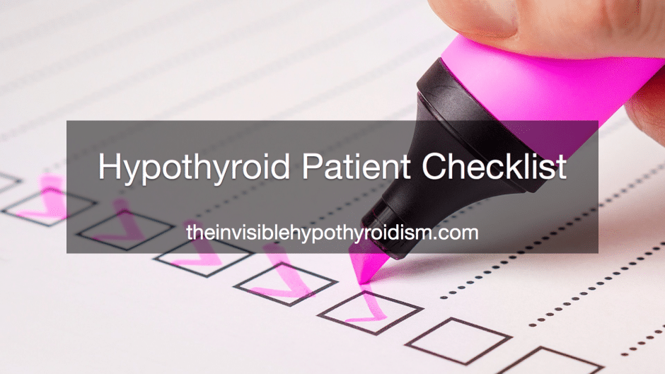 Hypothyroid Patient Checklist