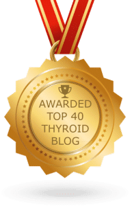 A badge showing an award for 11th in Top Thyroid Blogs