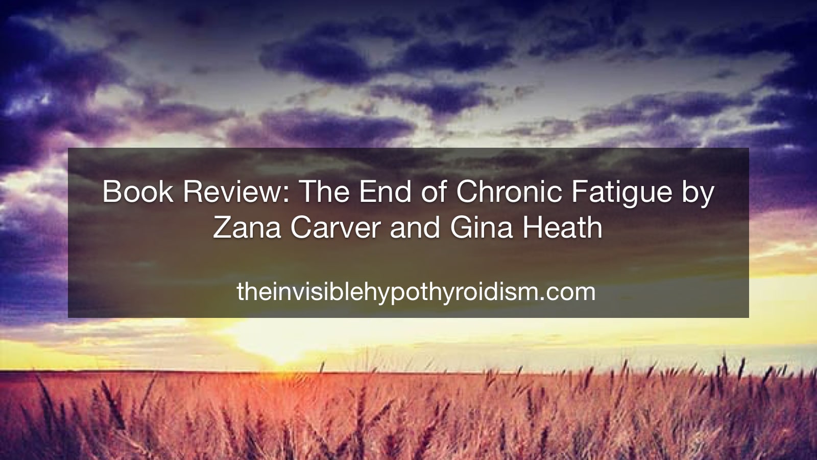 Book Review: The End of Chronic Fatigue by Zana Carver and Gina Heath