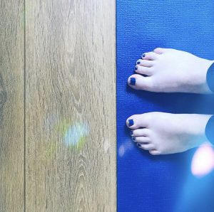 Feet on Yoga Mat