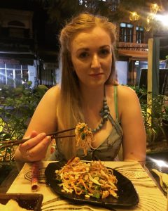 Rachel Eating in Vietnam