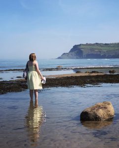 Rachel Walking on The Beach